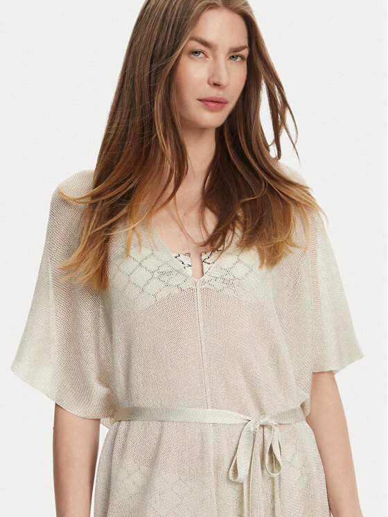 Max Mara Beachwear Max Mara Beachwear Kimono Donolla 2516691039 Beżowy Relaxed Fit