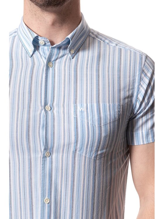 Wrangler Wrangler Camicia BUTTON-DOWN Bianco Slim Fit