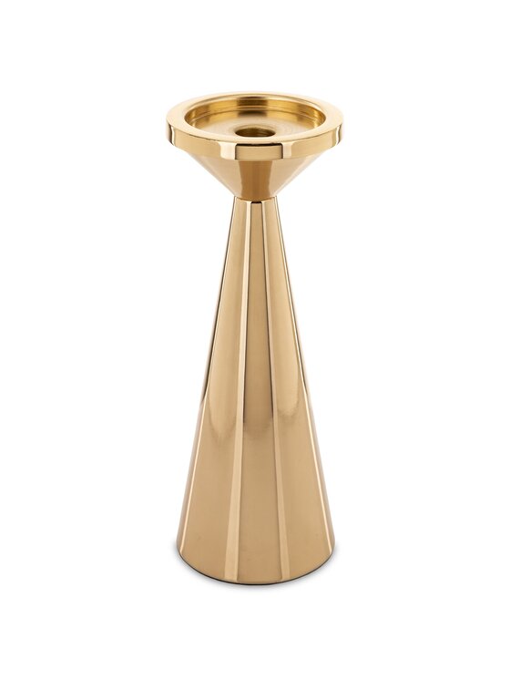 MIAhome MIAhome Świecznik metalowy złoty 28x10x10 cm Oro Złoty