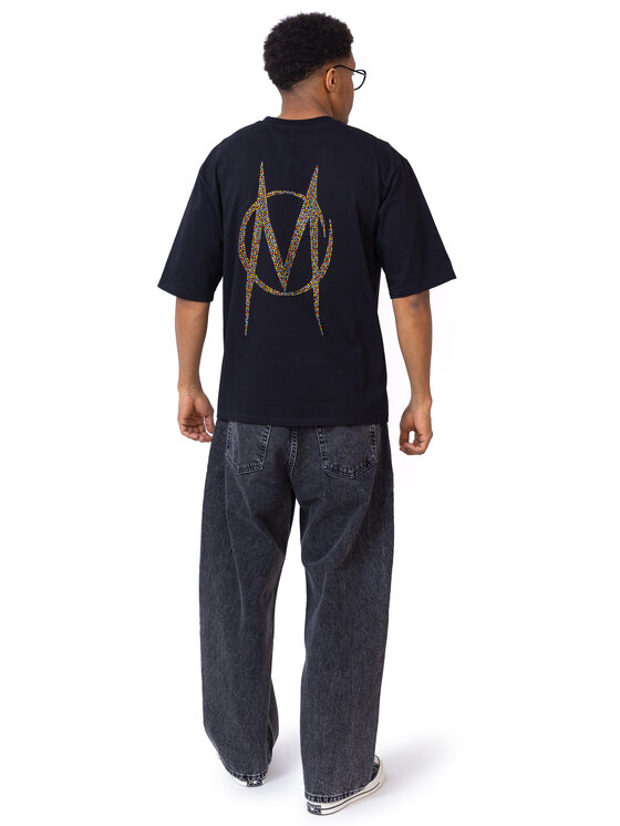 Mercur Mercur T-Shirt Crystal Czarny Comfortable Fit