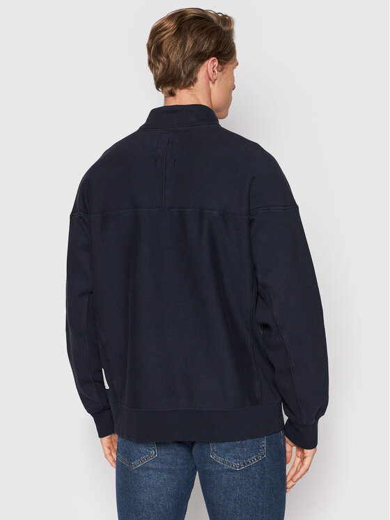 Felpa Half Zip-Up 216629 Blu scuro Oversize
