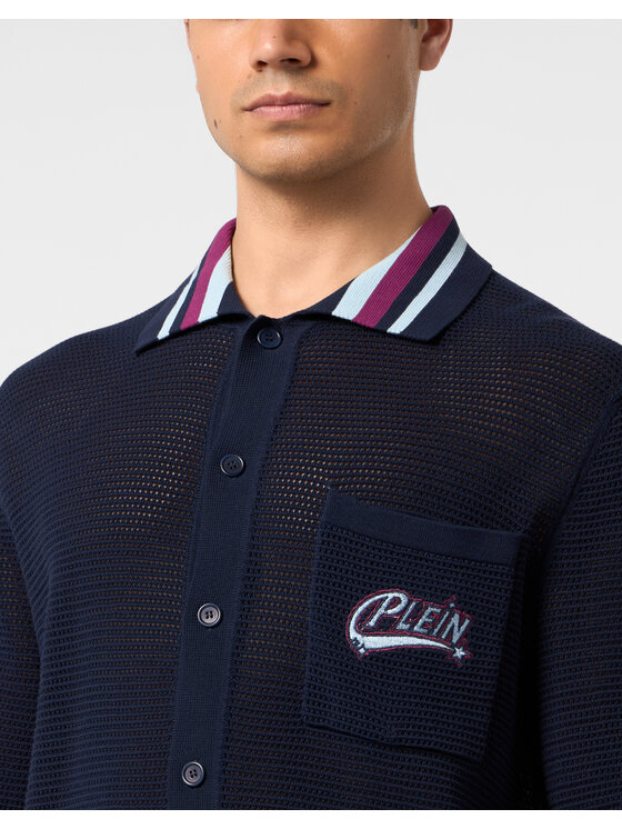 PHILIPP PLEIN PHILIPP PLEIN Polokošile 31399 Tmavomodrá Regular Fit