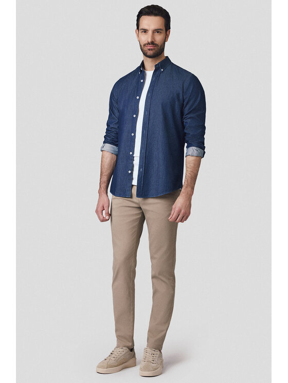Lancerto Lancerto Chinosy Mikkeli SP082125000005 Beżowy Regular Fit