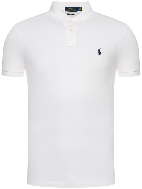 Polo Ralph Lauren Polo Ralph Lauren Polo majica Core Replen 710548797 Bela Slim Fit