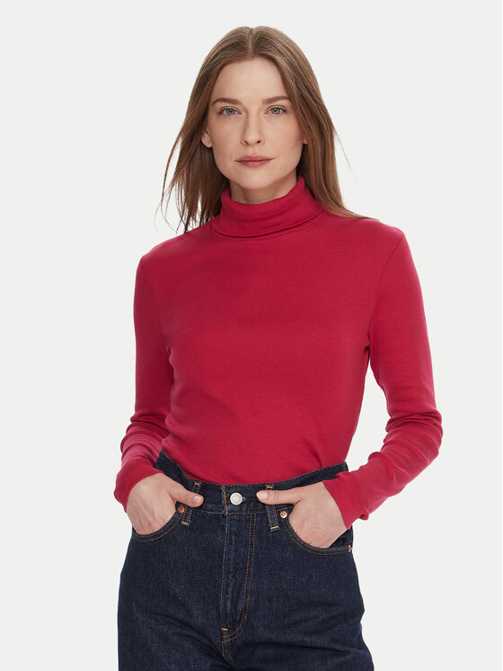 United Colors Of Benetton United Colors Of Benetton Krekls ar augstu apkakli 3GA2E2224 Rozā Slim Fit