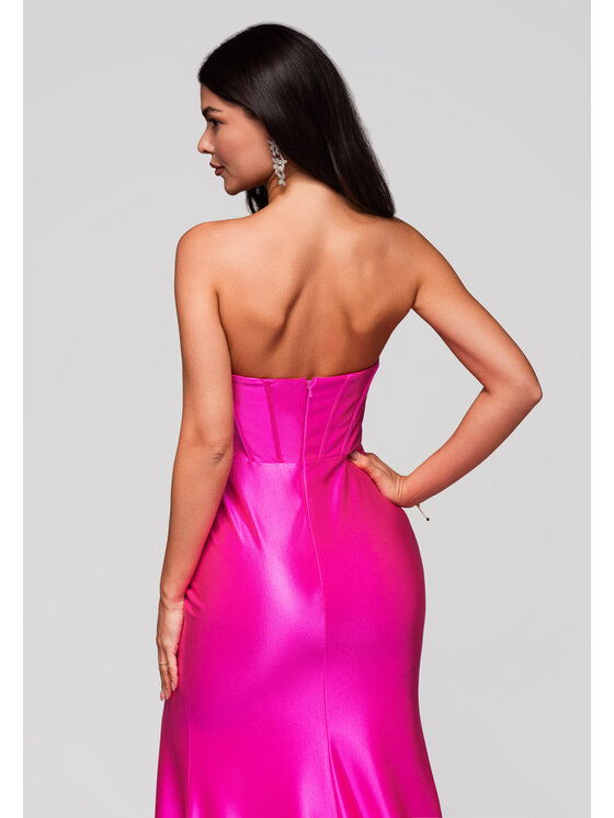 Ombre Ombre Sukienka wieczorowa LA-OM-DLR229 Różowy Regular Fit
