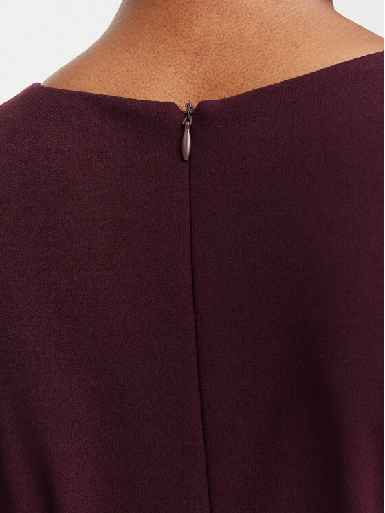 Rinascimento Rinascimento Sukienka koktajlowa CFC0131140003 Bordowy Regular Fit