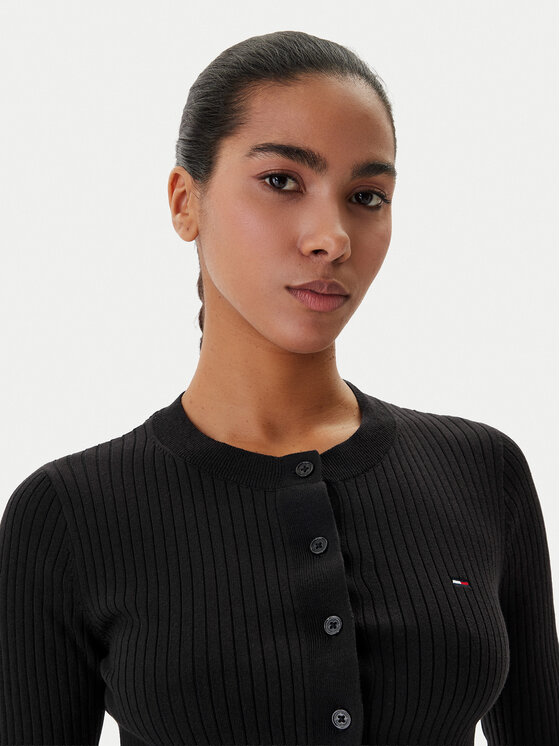 Tommy Jeans Tommy Jeans Кардиган DW0DW22023 Черен Slim Fit