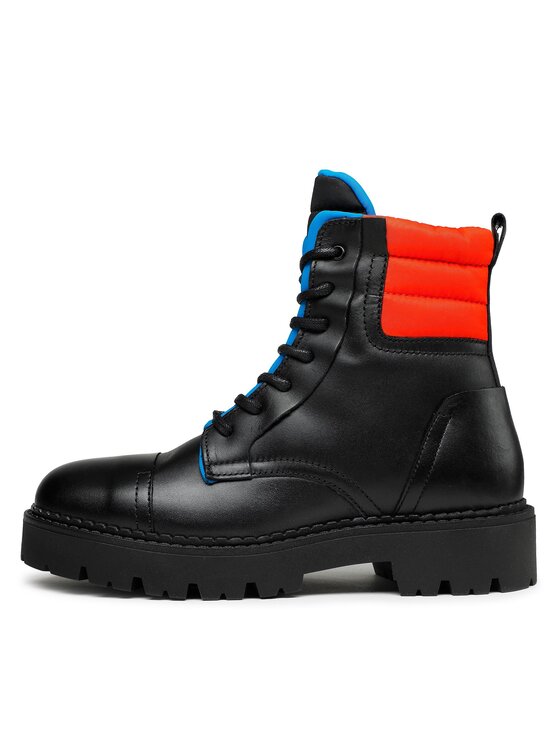 Tommy Jeans Tommy Jeans Outdoorová obuv Padded Lace Up Heritage EM0EM01063 Čierna