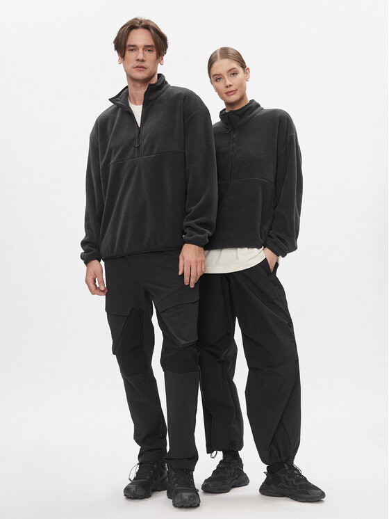 Jack Wolfskin Jack Wolfskin Fliso džemperis Bockenheim Fleece 1711091 Juoda Oversize