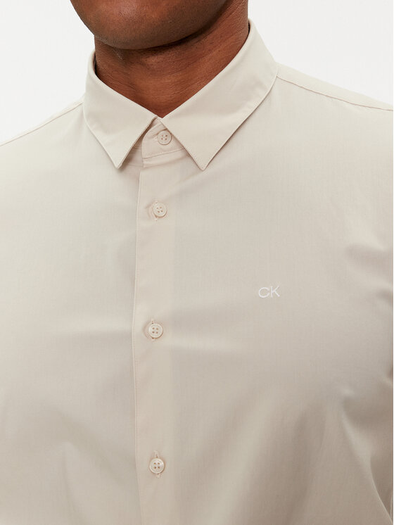 Calvin Klein Calvin Klein Koszula K10K110856 Beżowy Slim Fit