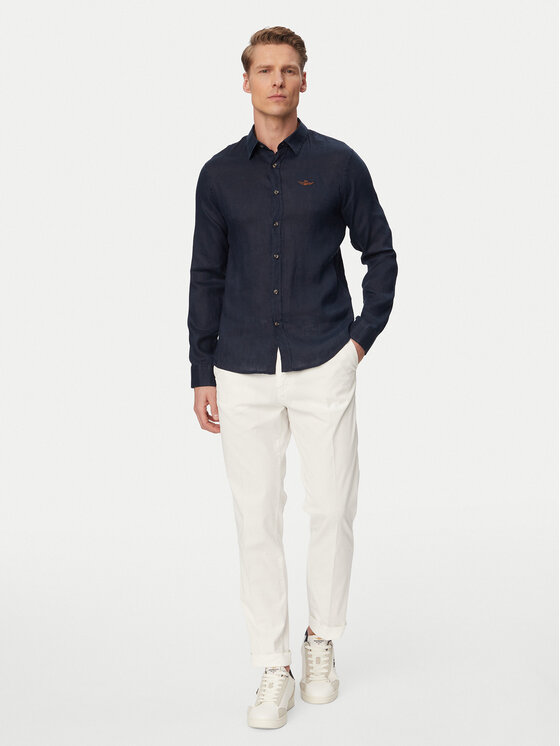 Aeronautica Militare Aeronautica Militare Krekls 261CA1321UCT03089 Tumši zils Regular Fit