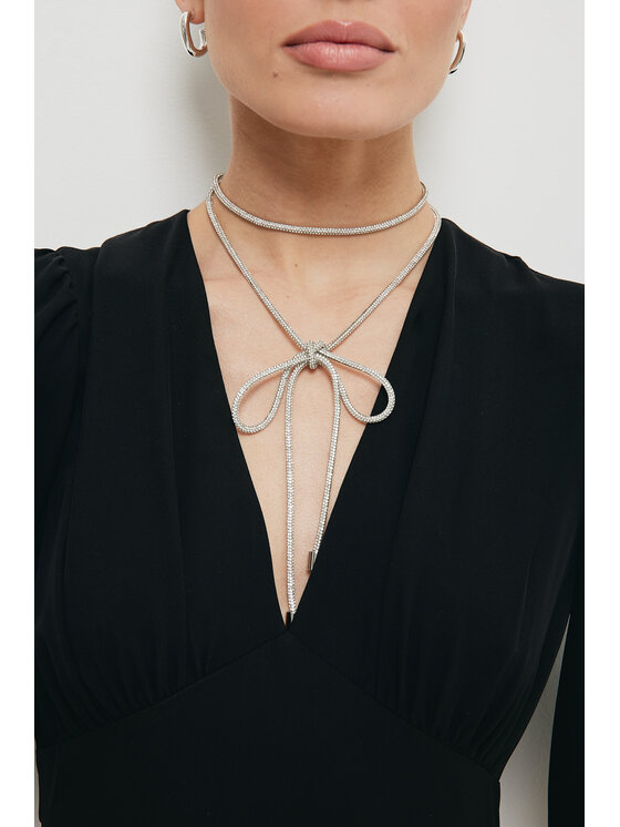 Makover Makover Choker K195 Strieborná