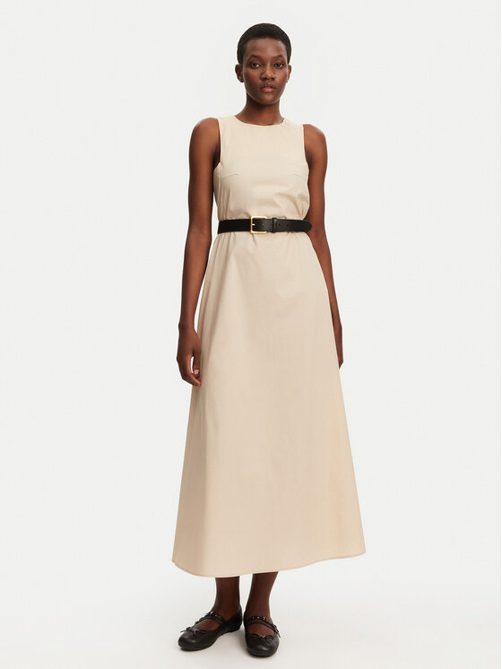 ViCOLO ViCOLO Kasdieninė suknelė TD0650 Smėlio Regular Fit