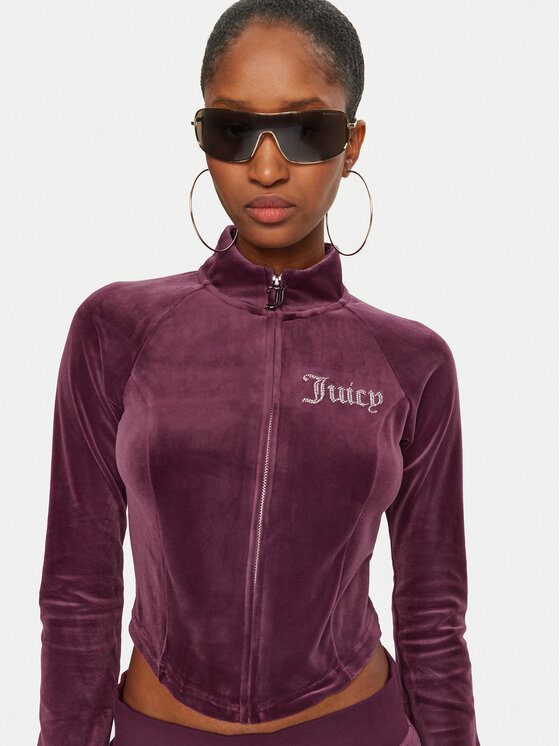 Juicy Couture Juicy Couture Світшот Morgan Cross JCBCT224832 Бордовий Regular Fit