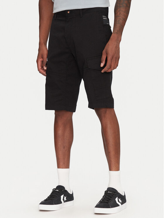 Tom Tailor Denim Tom Tailor Denim Stoffshorts 1044836 Schwarz Regular Fit