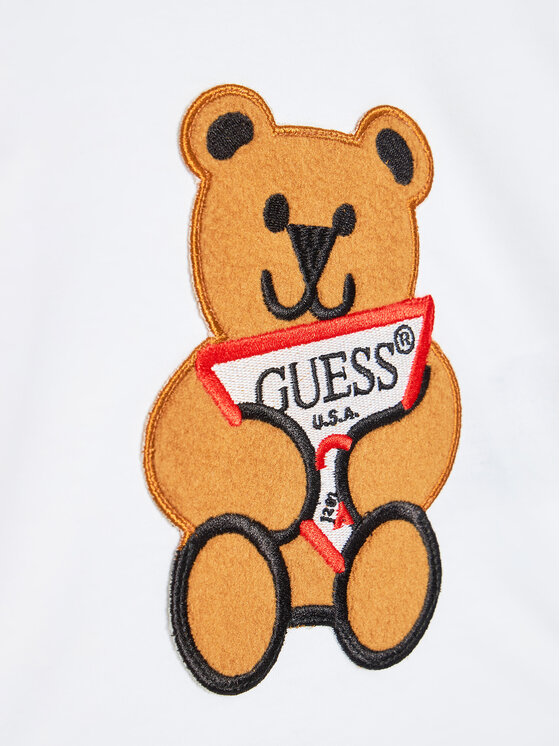 Guess Guess Μπλουζάκι N0BI26 I3Z00 Λευκό Regular Fit