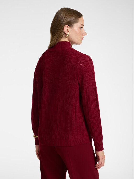 Elena Mirò Elena Mirò Dolcevita M029Z000790N036 Rosso Regular Fit