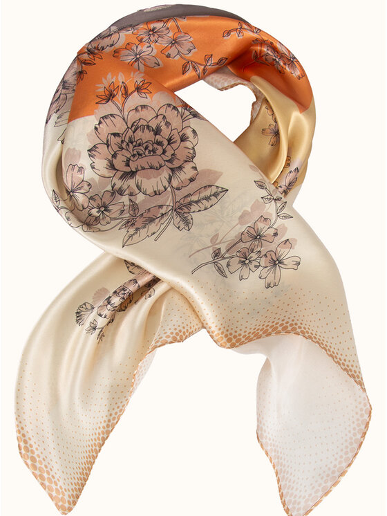 ALLORA BE UNIQUE ALLORA BE UNIQUE Foulard jedwabna Beige