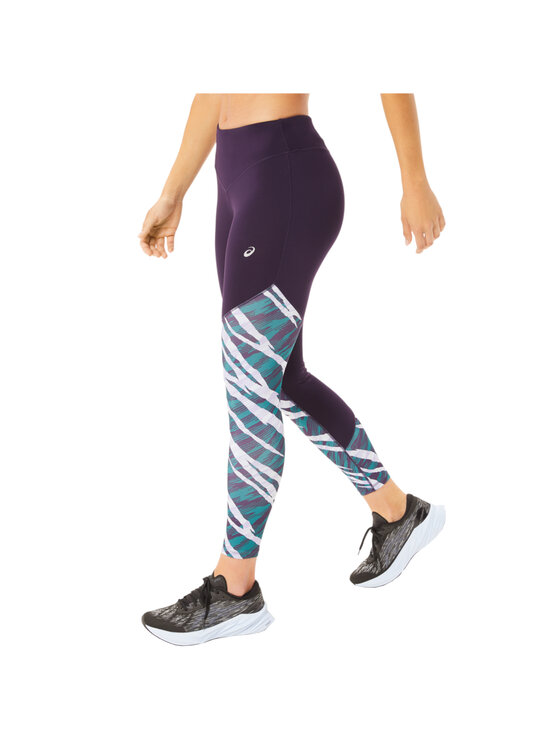 Asics Asics Legginsy ASICS Wild Camo 7/8 Tight Fioletowy Slim Fit