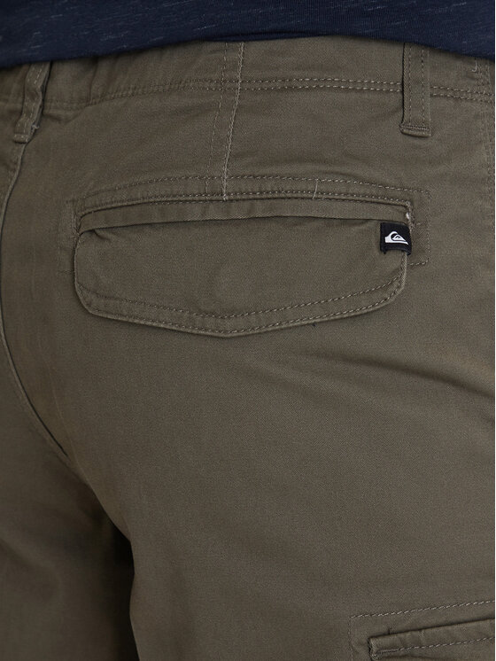 Quiksilver Quiksilver Šortky z materiálu MW Cargo EQYWS03912 Khaki Regular Fit