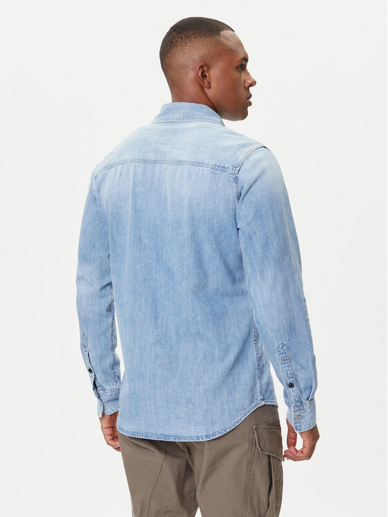 G-Star Raw G-Star Raw Jeans srajca D27681-D252 Svetlo modra Slim Fit