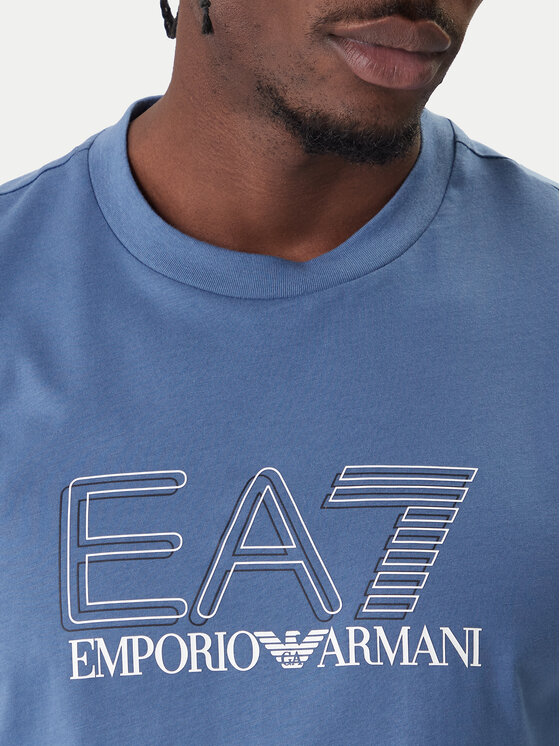 EA7 Emporio Armani EA7 Emporio Armani T-Shirt 7M001307 AF10375 UB064 Niebieski Regular Fit