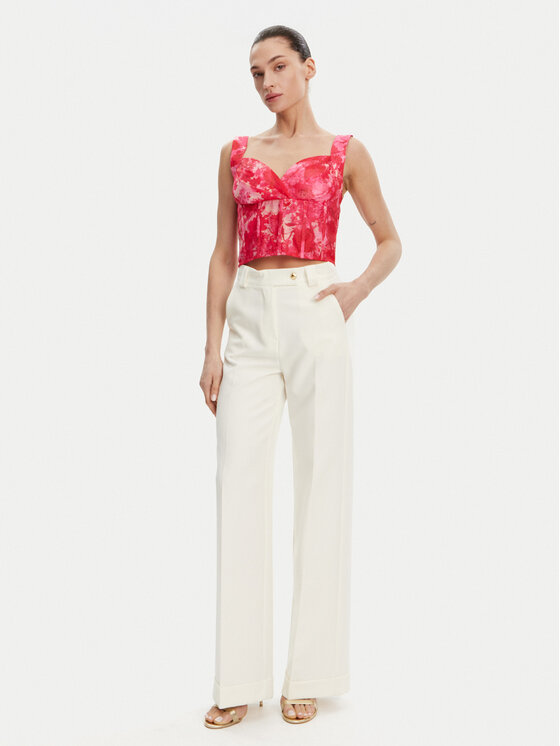 Fracomina Fracomina Top FR25ST2024W775U6 Ružičasta Slim Fit