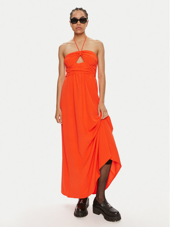 Gestuz Gestuz Poletna obleka Alicia 10909081 Oranžna Slim Fit