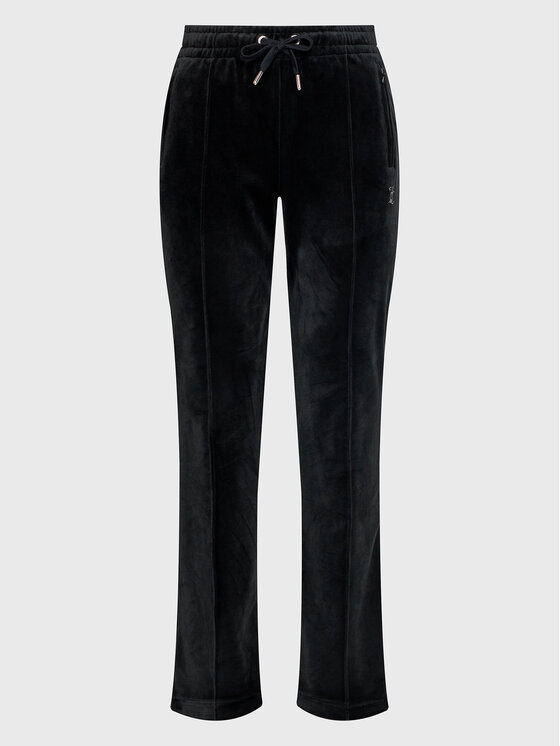 Juicy Couture Juicy Couture Спортивні штани Tina JCAPW045 Чорний Regular Fit