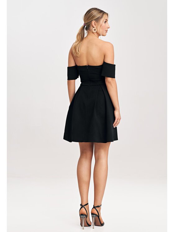 FIGL FIGL Sukienka koktajlowa M1026 Czarny Regular Fit