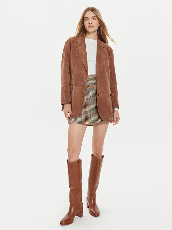 Tommy Hilfiger Tommy Hilfiger Мини пола WW0WW43013 Кафяв Regular Fit