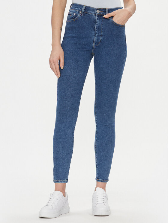 Tommy Jeans Blugi Sylvia DW0DW17147 Albastru Skinny Fit