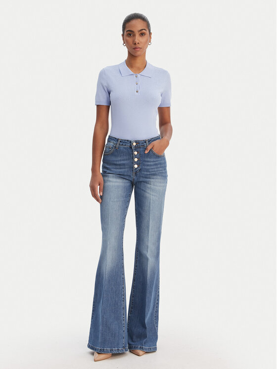 Fracomina Fracomina Megztinis FR26ST7003K524R9 Žydra Regular Fit