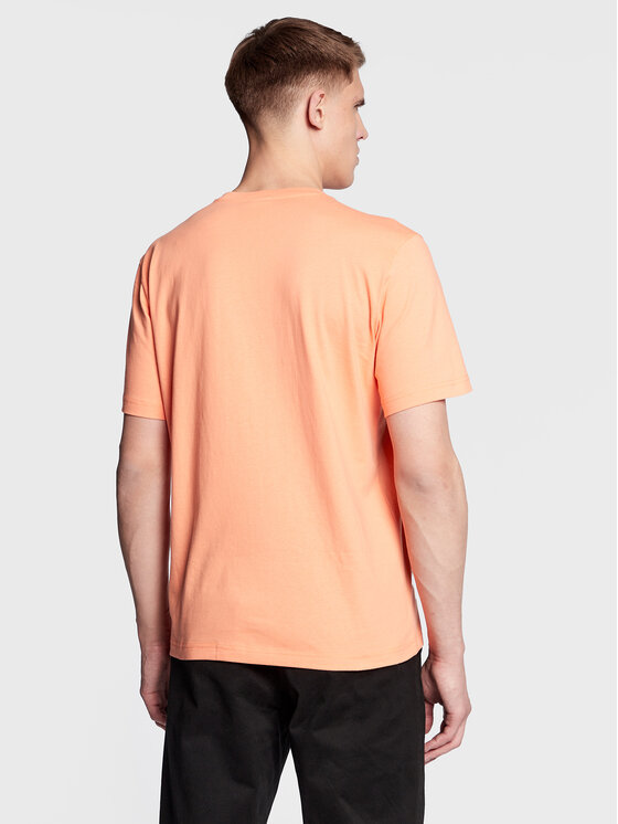 Champion Champion T-särk Small Script Logo Embroidery 218006 Oranž Regular Fit