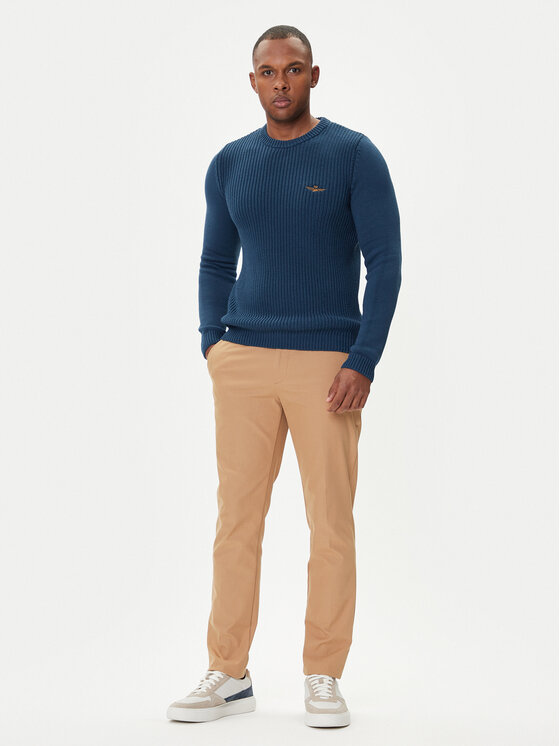 Aeronautica Militare Aeronautica Militare Džemper 252MA1571UL00409 Plava Slim Fit