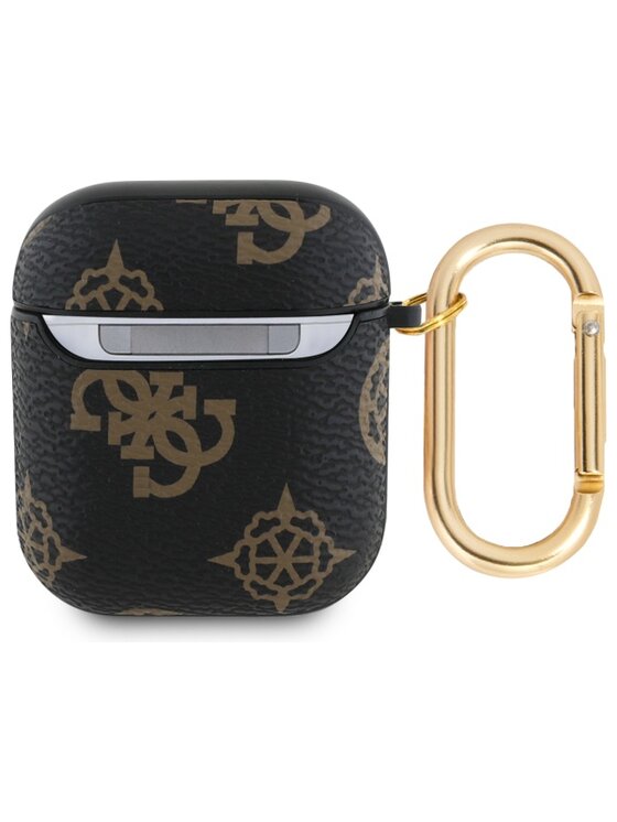 Guess Guess Etui na słuchawki AirPods 1/2 - 4G Hook Czarny