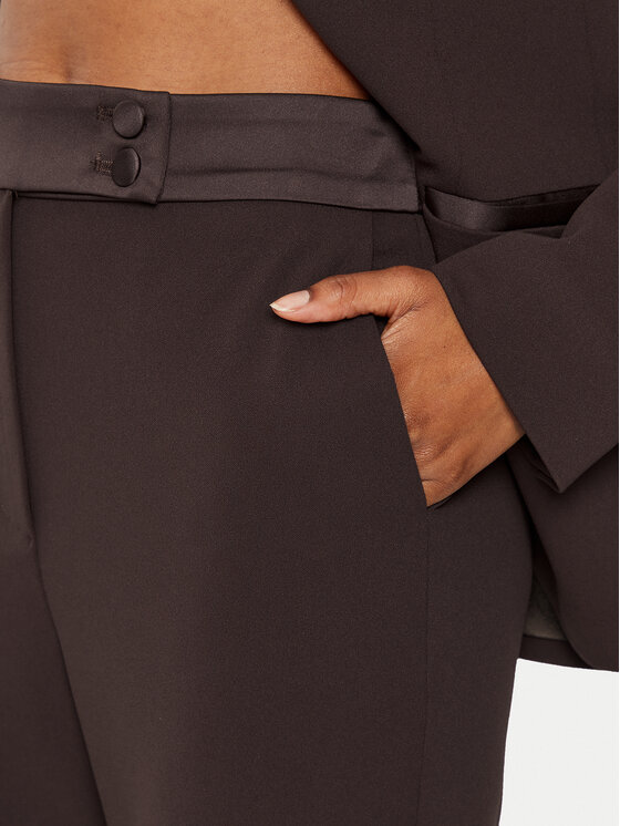 Imperial Imperial Spodnie materiałowe P5E7IAW Brązowy Flare Fit