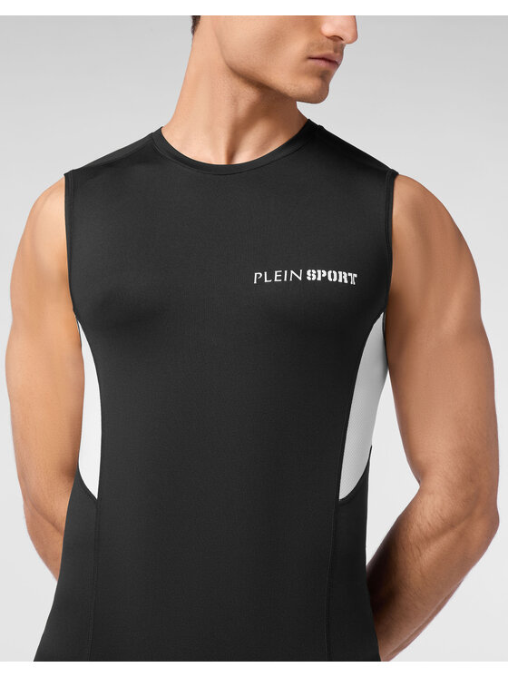 Plein Sport Plein Sport Tank top 23349 Czarny Regular Fit