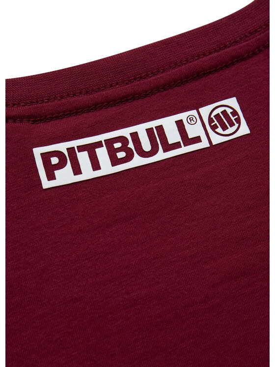 PITBULL PITBULL T-Shirt Koszulka Bordowy Regular Fit