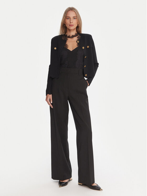 TWINSET TWINSET Kardigán 252TP320A Fekete Regular Fit