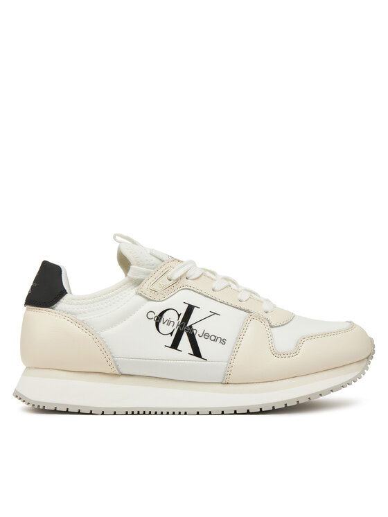 Calvin Klein Jeans Calvin Klein Jeans Sportcipők Runner Sock Laceup Ml Lth YW0YW01616 Fehér