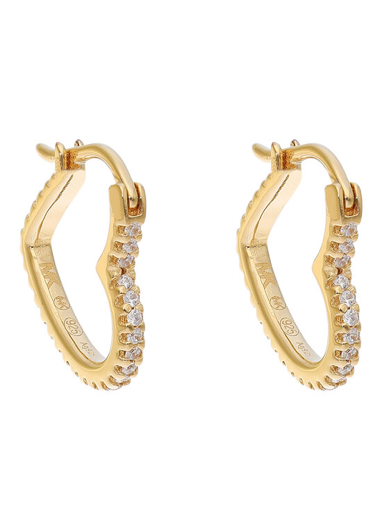Michael Kors Michael Kors Uhani Sm Pave Heart Hoop MKC1336AN710 Srebrna