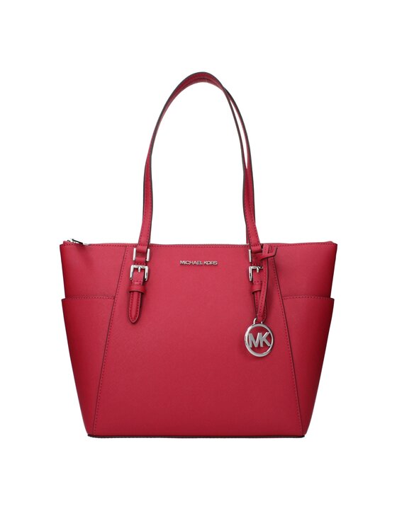 Michael Kors Michael Kors Torebka Red Leather Shoulder Czerwony