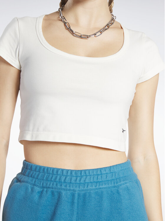 Reebok Reebok T-shirt Reebok Classics Cropped Jersey T-Shirt HS0362 Bijela