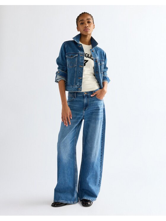 Wrangler Wrangler Jeansy LR ULTRA BARREL Niebieski Loose Fit