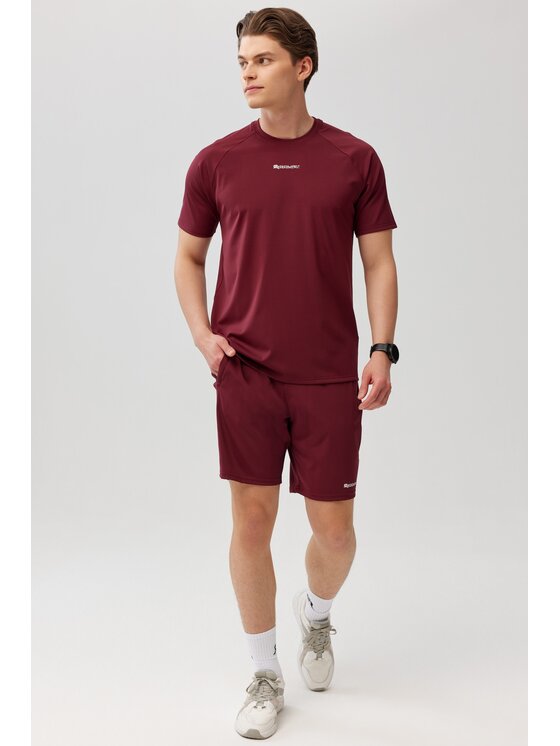 ROUGH RADICAL ROUGH RADICAL Koszulka techniczna PROOF TEE Bordowy Reglan Fit
