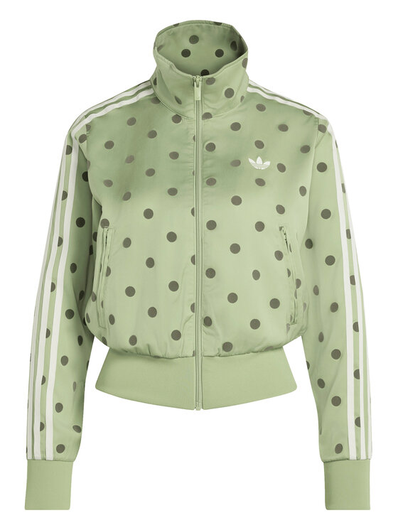 adidas adidas Bluza Satin Polka Dots Tt Track Top LI2854 Zielony Regular Fit