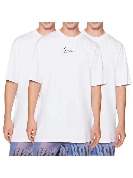 Karl Kani Karl Kani Tričko SMALL SIGNATURE 3 PACK ESSENTIAL TEE Biela Regular Fit