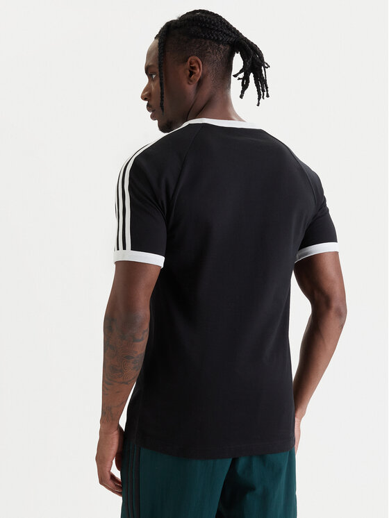 adidas adidas T-Shirt 3-Stripes Ringer KF0417 Czarny Slim Fit